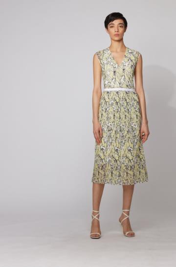 Sukienka BOSS Embroidered Lace Patterned Damskie (Pl50756)